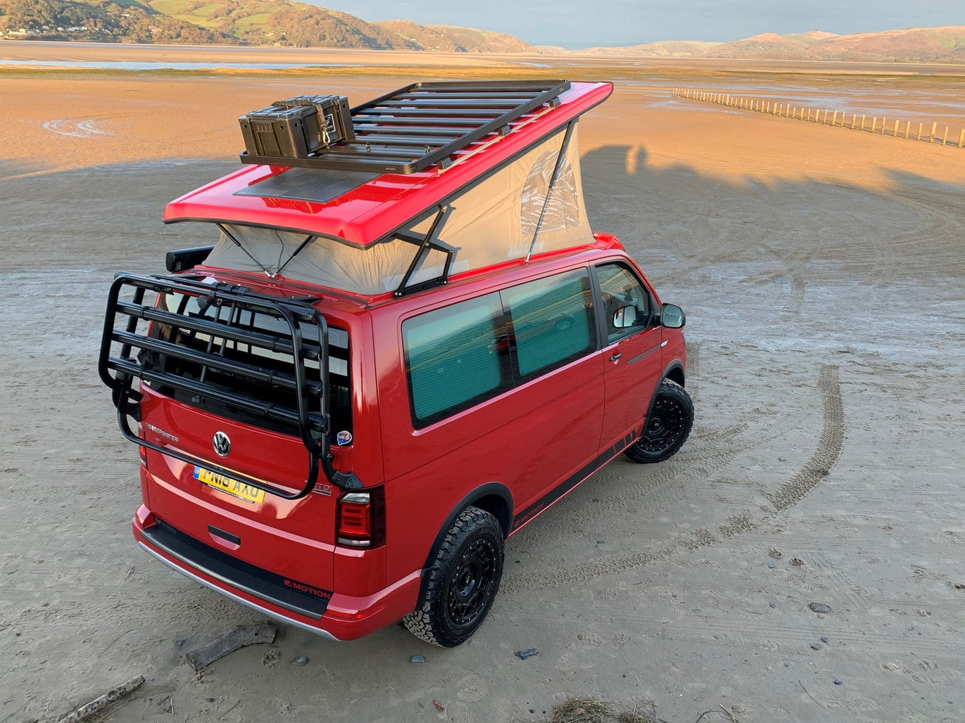 FRONT RUNNER ROOF RACK FOR A VW CALIFORNIA POP TOP