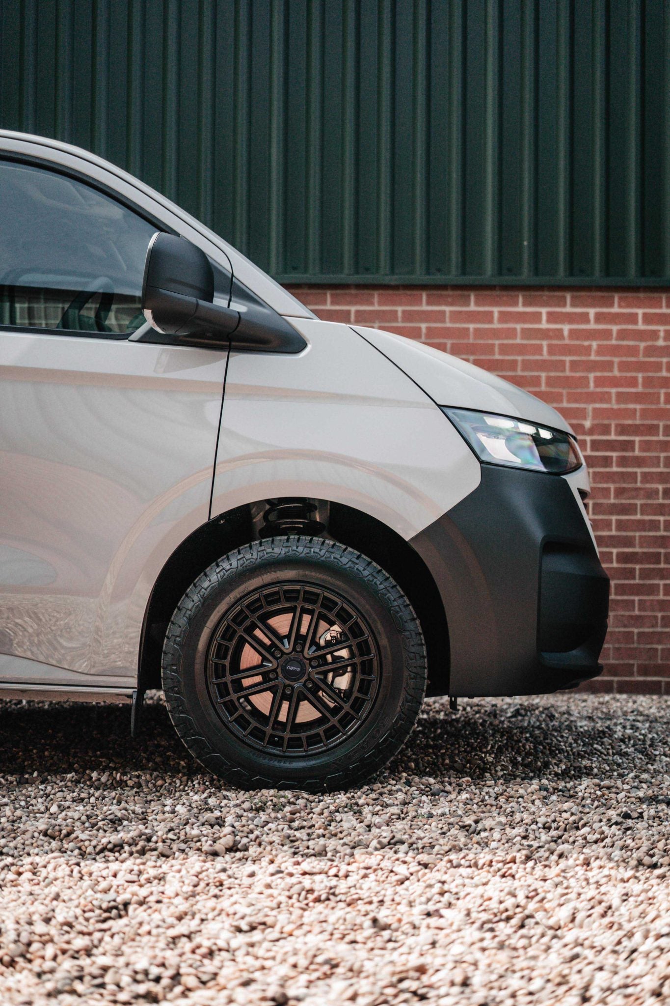 Navis MUC-AT – 17″ Satin Black Finish Alloy Wheels (6×120 for Transit Custom and VW T7 Transporter)