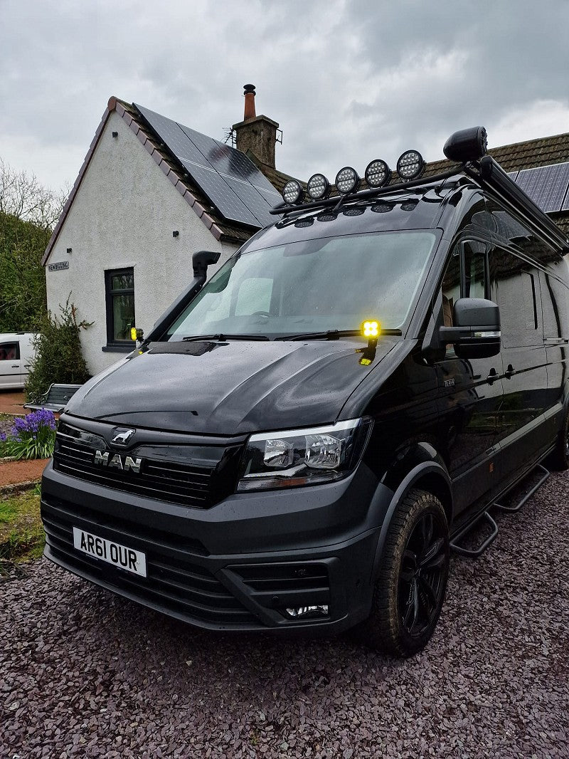 VW CRAFTER/MAN TGE BONNET LIGHT BRACKET KIT INC LAZER UTILITY 25