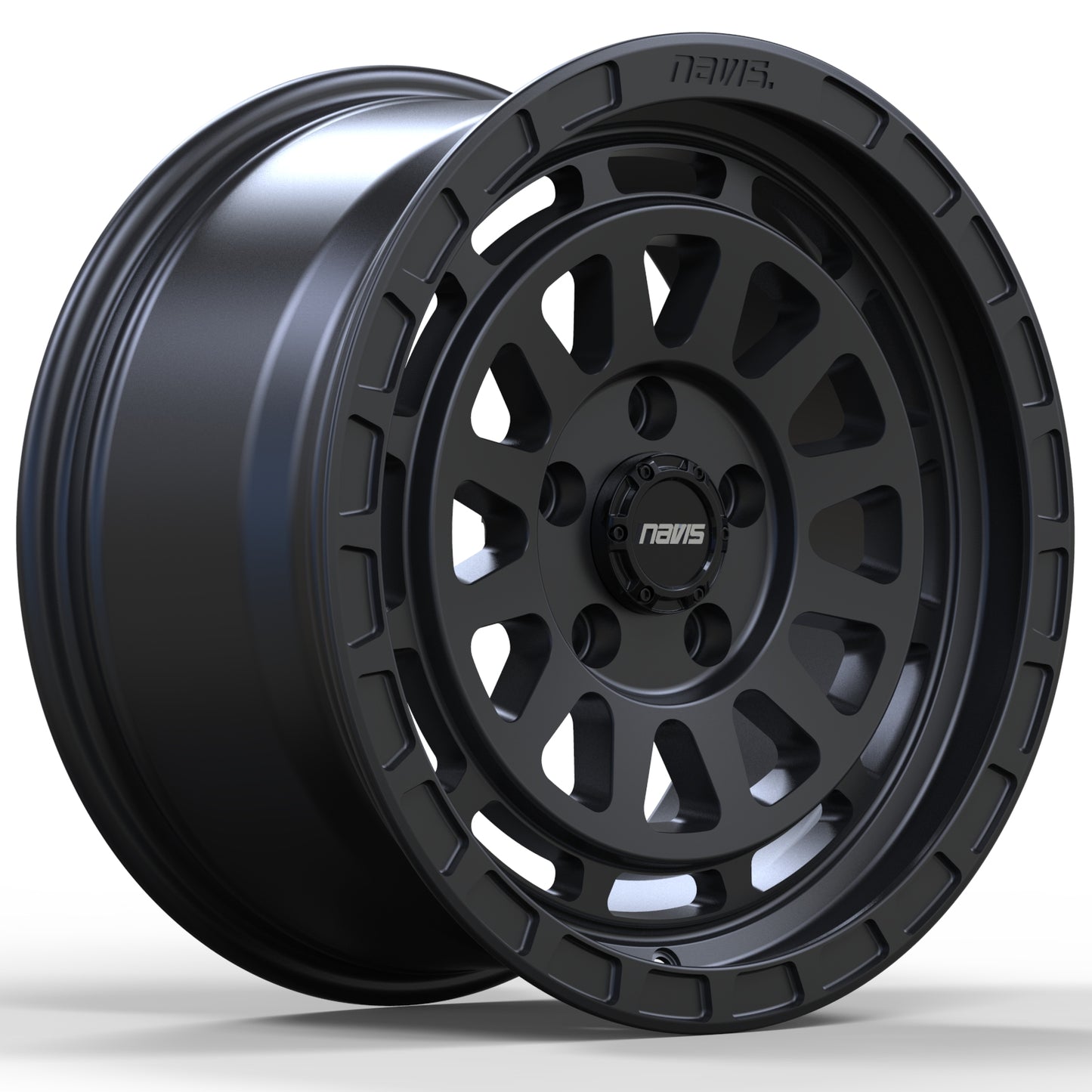 Navis Gelida-AT – 17″ Satin Black Finish 8.5J 5×120 Alloy Wheels – Load Rated