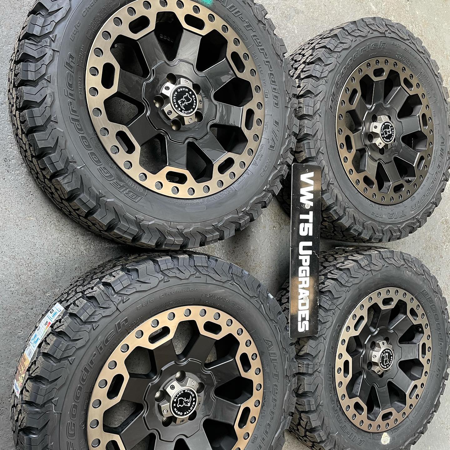 6X130 17 BLACK RHIN0 WARLORD GRAPHITE GREY WITH BFGOODRICH
