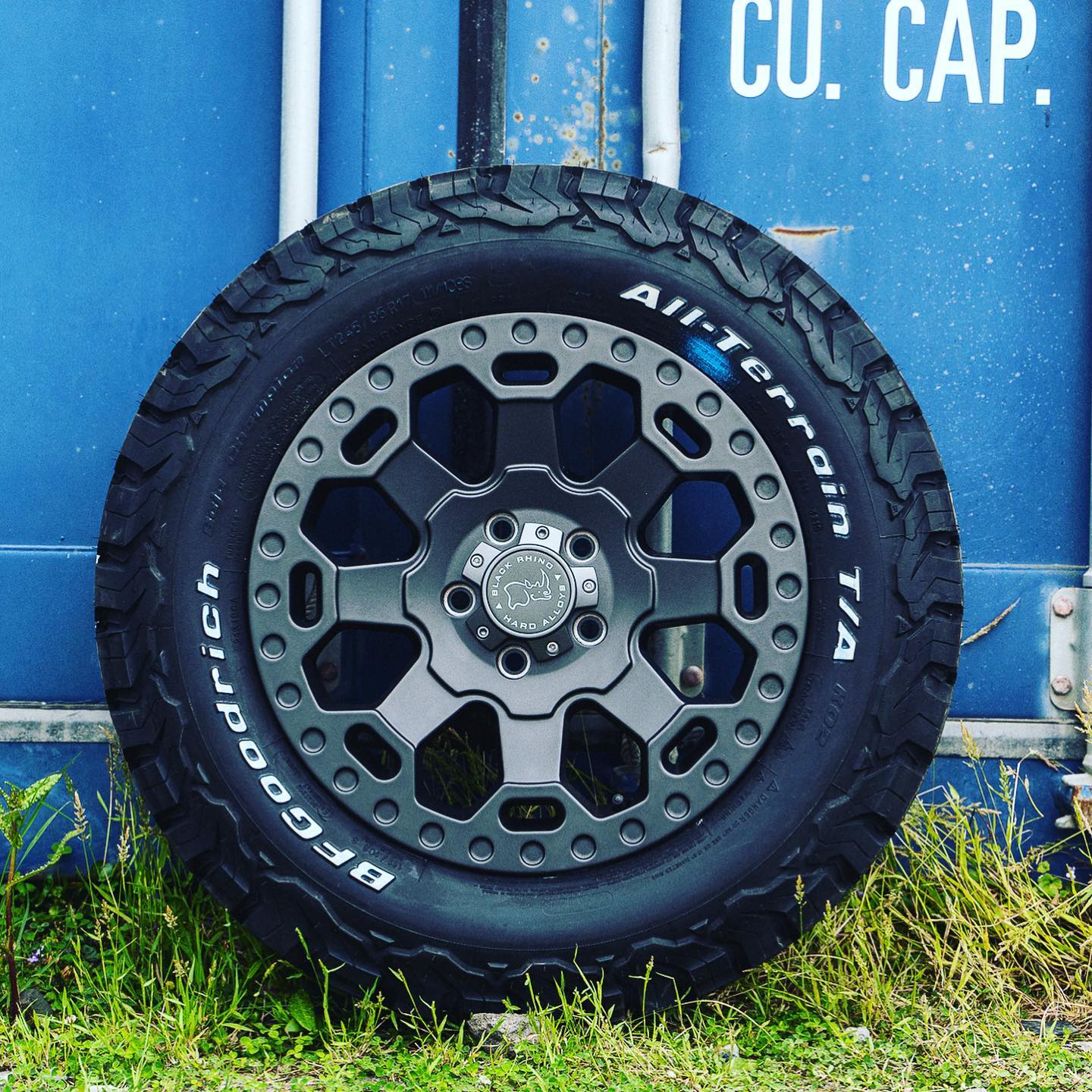 6X130 17 BLACK RHIN0 WARLORD GRAPHITE GREY WITH BFGOODRICH