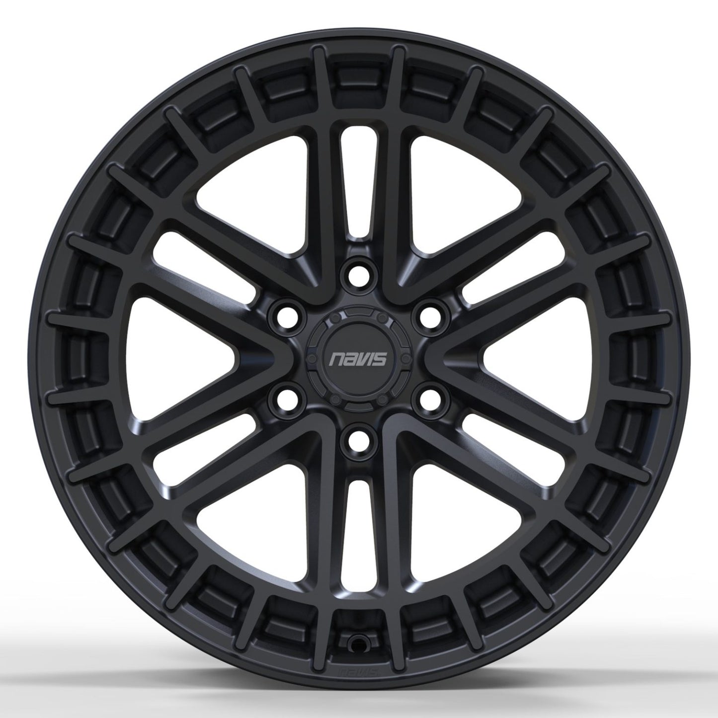 Navis MUC-AT – 17″ Satin Black Finish Alloy Wheels (6×120 for Transit Custom and VW T7 Transporter)