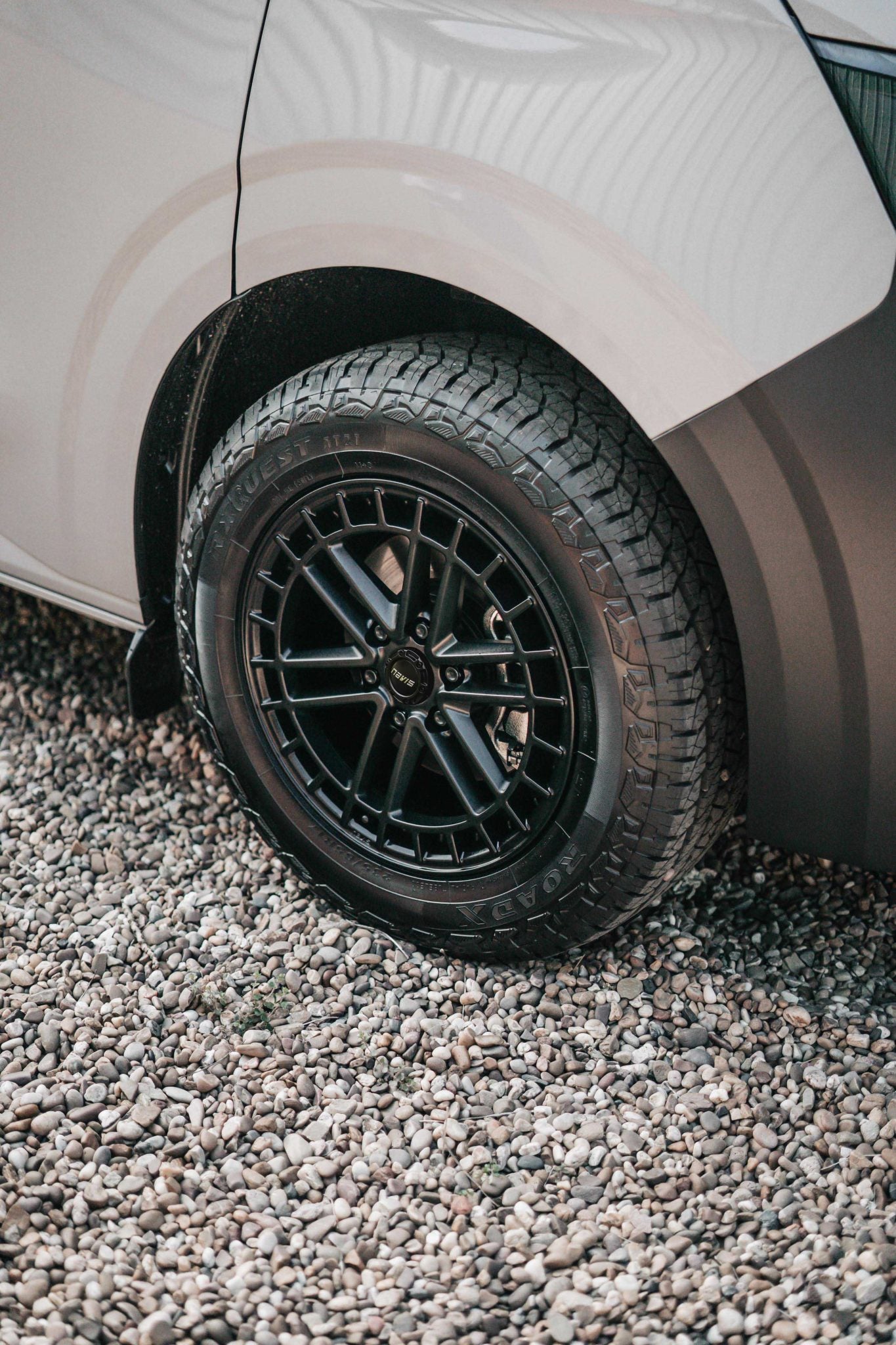 Navis MUC-AT – 17″ Satin Black Finish Alloy Wheels (6×120 for Transit Custom and VW T7 Transporter)