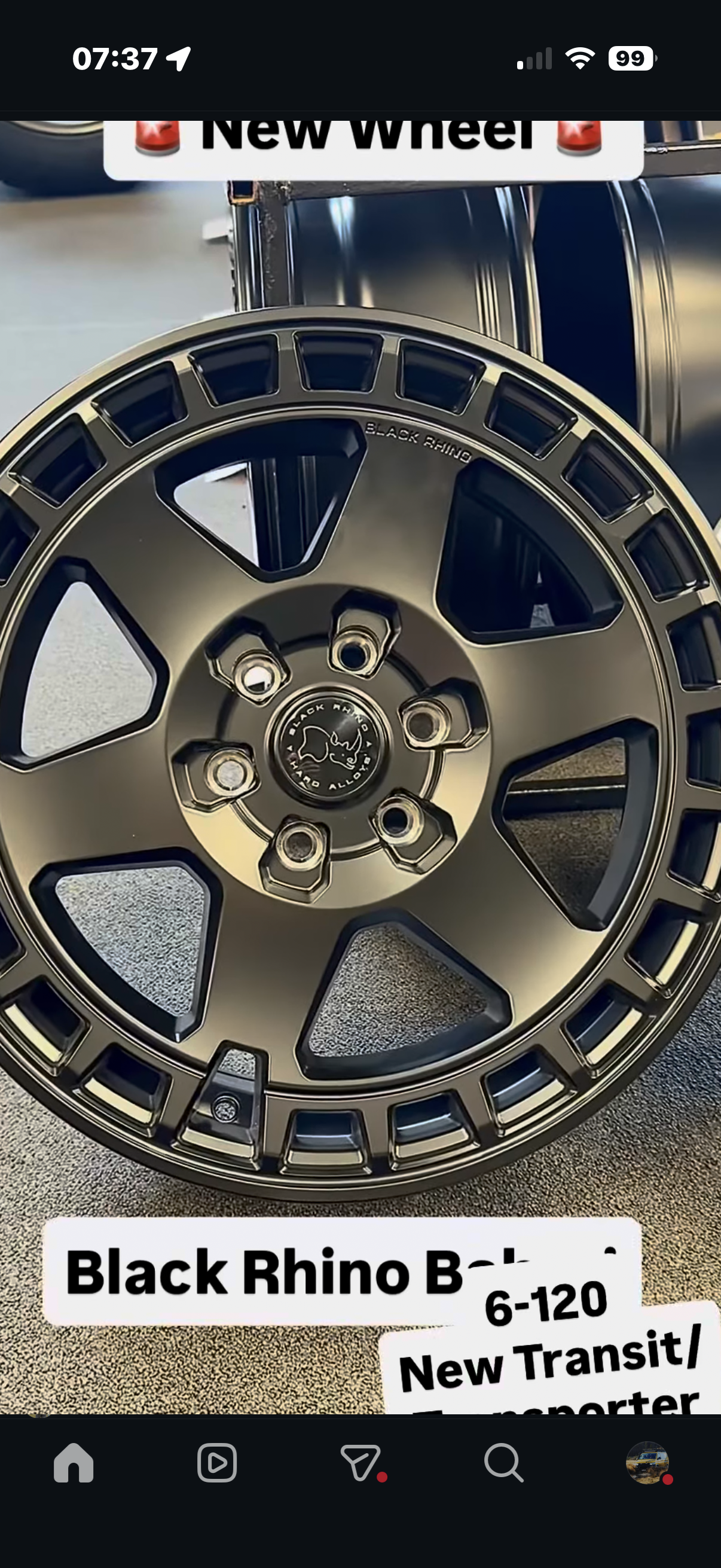 Black Rhino Bahari 6-120 18X8 Matte Black +45mm Offset